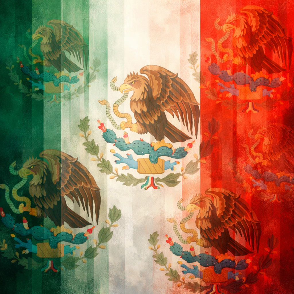 Mexican flag pattern